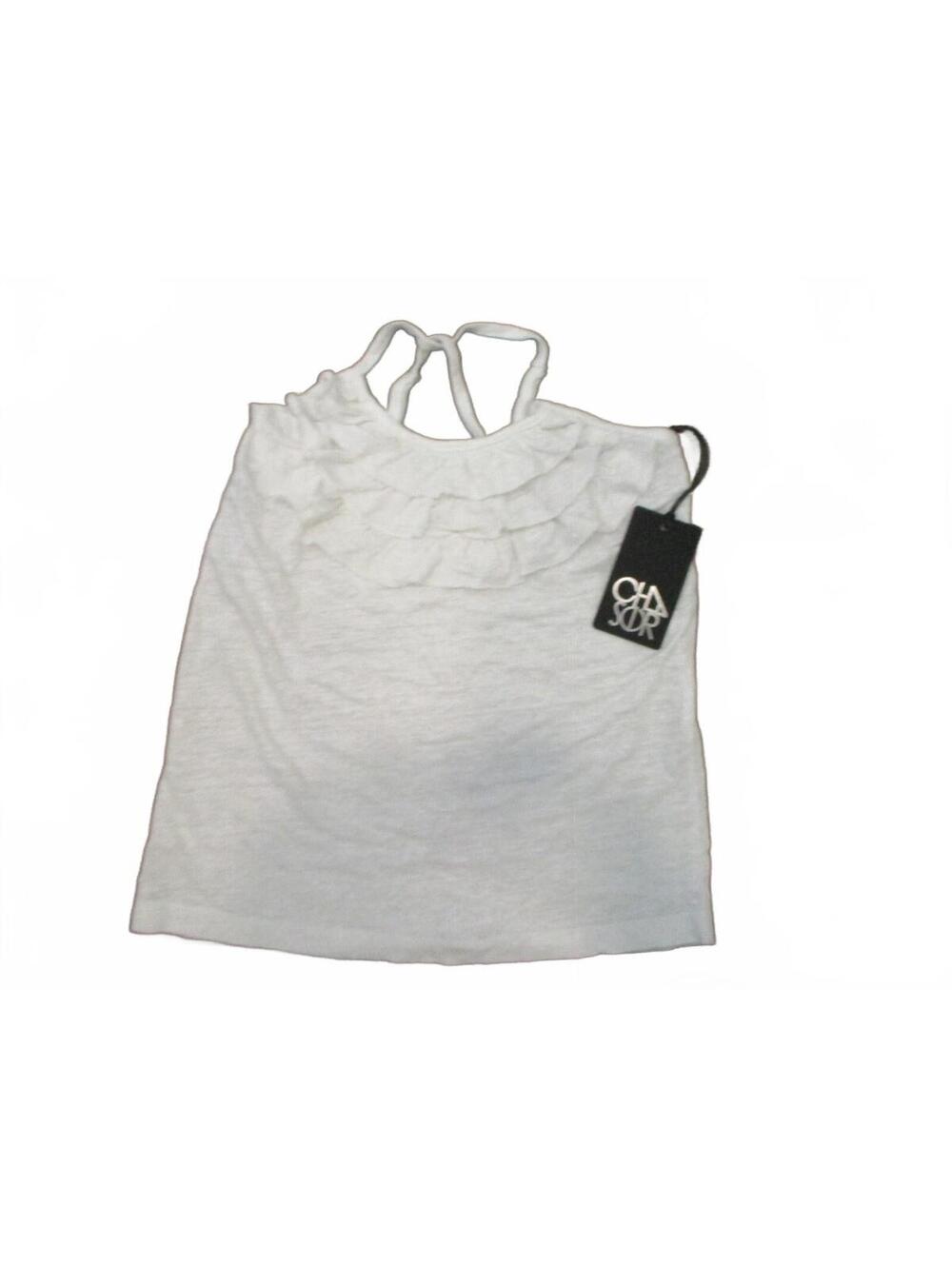 Chaser White Ruffle Sleeveless Cami Top NWT Size Small S US 4 6